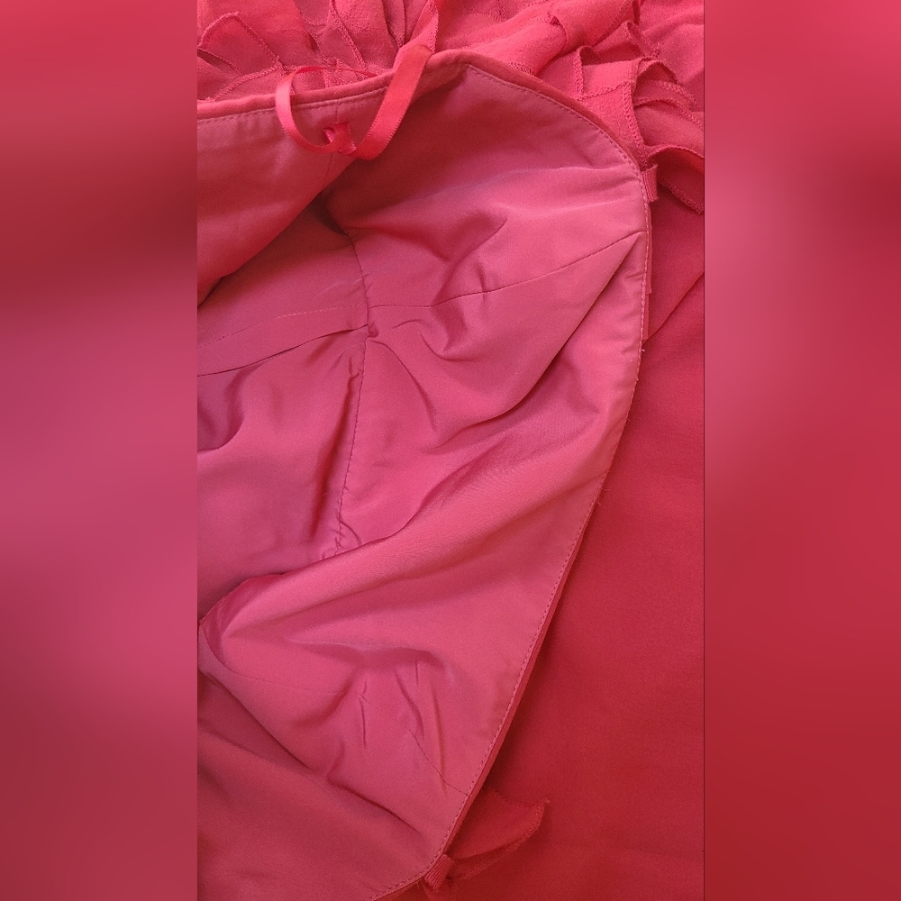 BCBG Maxazria 100% Silk Crimson Red Dress - Picture 13 of 15